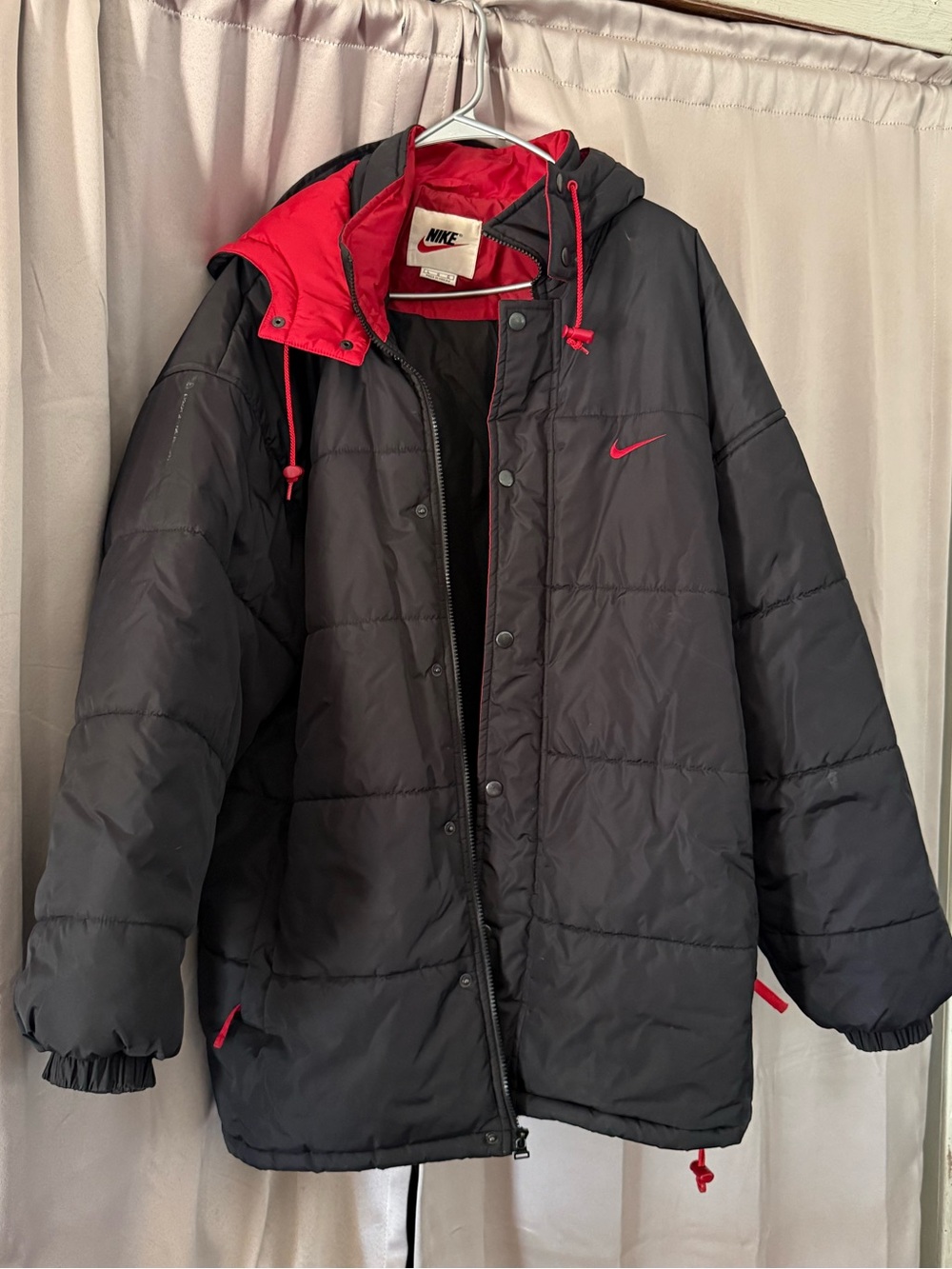 Men’s Nike Black Jacket with Red Trim Hood